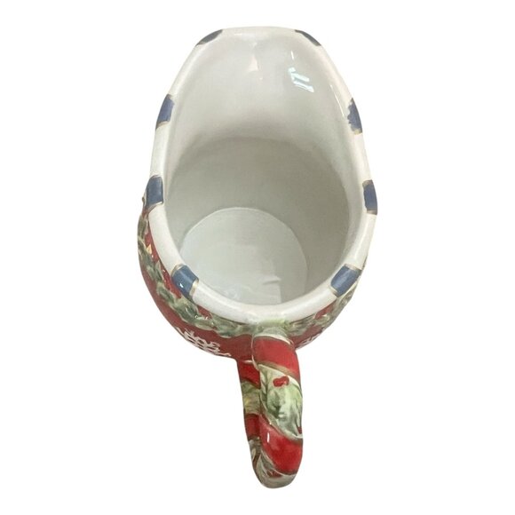 Fitz & Floyd Old World Christmas Holly Snowflake Creamer 4" - Picture 4 of 6